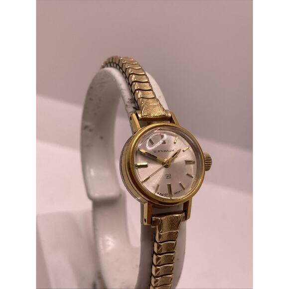 Birnbaum By Hamilton Swiss Made Mechanical Womens Watch 1/20 10k Gp Band Runs main image 5